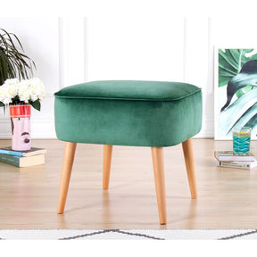Taburet Moouv 7086, verde, catifea, 45x45x43 cm