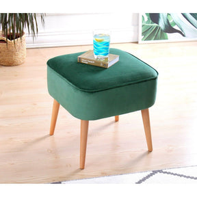Taburet Moouv 7086, verde, catifea, 45x45x43 cm