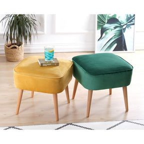 Taburet Moouv 7086, verde, catifea, 45x45x43 cm