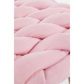 Taburet roz deschis Yeti, 37x27x35 cm