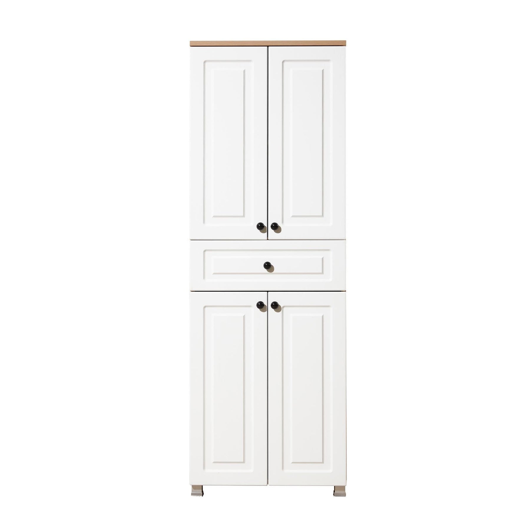 Dulap Tuvalle 036, alb/stejar, PAL melaminat, 60x30x175 cm