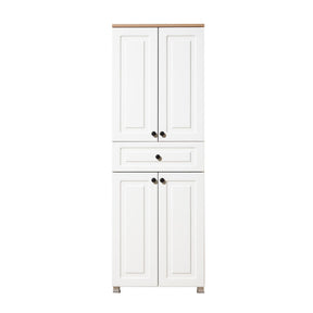 Dulap Tuvalle 036, alb/stejar, PAL melaminat, 60x30x175 cm