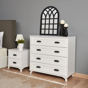 Comoda Tuvalle 046, alb, PAL, 90x41.5x86 cm