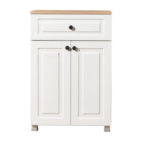 Comoda Tuvalle 034, alb/stejar, PAL melaminat, 60x39x89.5 cm