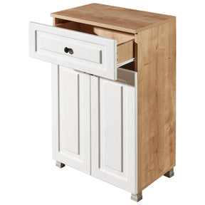Comoda Tuvalle 034, alb/stejar, PAL melaminat, 60x39x89.5 cm