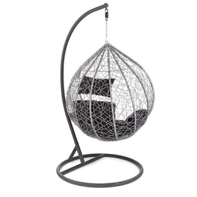 Balansoar pentru terasa Eggy, gri/negru, 195x106x112 cm