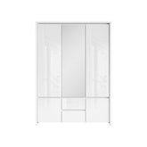 Dulap alb living cu 5 usi si 2 sertare Kaspian, 153.5X55.5X211 CM