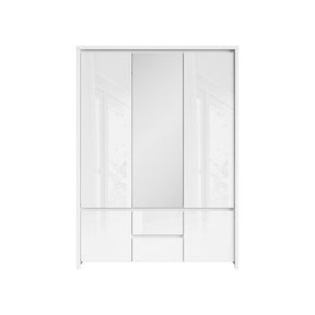 Dulap alb living cu 5 usi si 2 sertare Kaspian, 153.5X55.5X211 CM