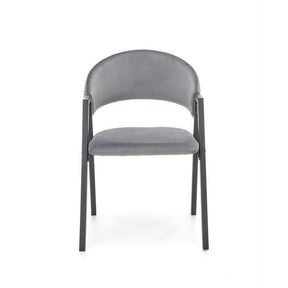 Scaun K473, stofa catifelata gri, 54x58x82 cm