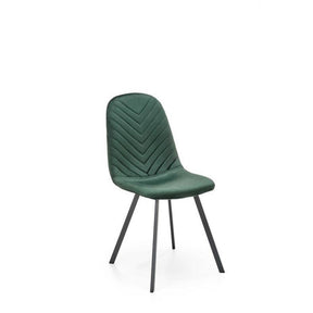 Scaun K462, stofa catifelata verde inchis, 45x57x82 cm