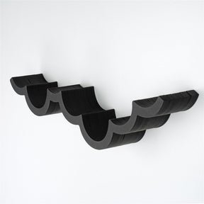 Suport pentru hartie igienica WC018, negru, lemn, 62x9x16 cm