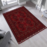 Covor, 160x230 cm, forma dreptunghiulara, material chenila acrilica/poliester, caramiziu, BHR 05 RED