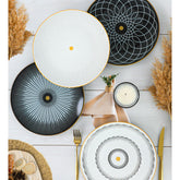 Set 4 platouri ST040004F804A045500MAS3T00, multicolor, ceramica 100%, 25x25x3,7 cm