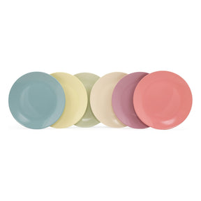 Set 6 farfurii de serviciu ST040406F21XA000000MAS3T00, multicolor, 100% ceramica, 25x25x4 cm