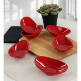Set 6 boluri ST511006F506A000000MAYD200, rosu, ceramica, 12x8x3 cm