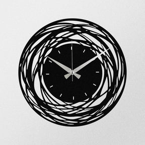 Ceas de perete Enzoclock S022, metal 100%, negru, 48 x 48 cm