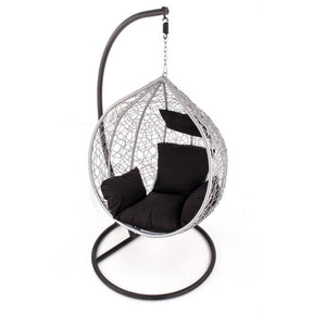 Balansoar pentru terasa Eggy, gri/negru, 195x106x112 cm