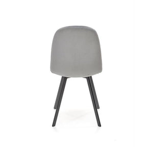 Scaun K462, stofa catifelata gri, 45x57x82 cm