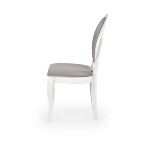 Scaun dining Velo, alb/gri, 44x53x96 cm