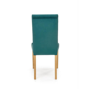 Scaun DIEGO 3, stofa catifelata verde inchis, 47x59x99 cm
