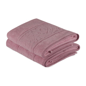Set 2 prosoape baie Sultan, 70x140 cm, material bumbac, roz pudra