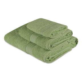 Set 3 prosoape baie Rainbow, material bumbac, verde