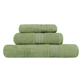 Set 3 prosoape baie Rainbow, material bumbac, verde