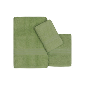 Set 3 prosoape baie Rainbow, material bumbac, verde