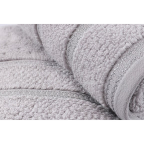 Set 2 prosoape de baie Arella, 50x90 cm, material microbumbac, gri