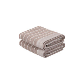 Set 2 prosoape de baie Bombeli, 50x90 cm, material bumbac, gri