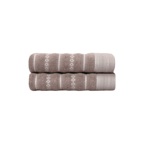 Set 2 prosoape de baie Bombeli, 50x90 cm, material bumbac, gri