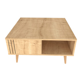 Masuta cafea Ronas, stejar, PAL melaminat, 90x90x46.5 cm