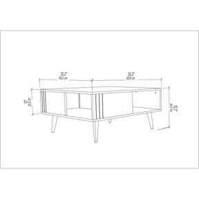 Masuta cafea Ronas, stejar, PAL melaminat, 90x90x46.5 cm