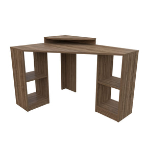 Birou de colt Floating, nuc, PAL, 120x77x90 cm