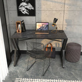 Birou GYZA, negru, PAL, 120x60x75 cm