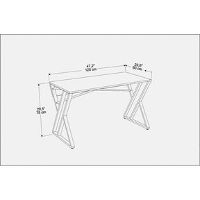 Birou GYZA, negru, PAL, 120x60x75 cm