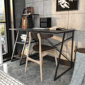 Birou Admira, negru, PAL/metal, 120x60x120 cm