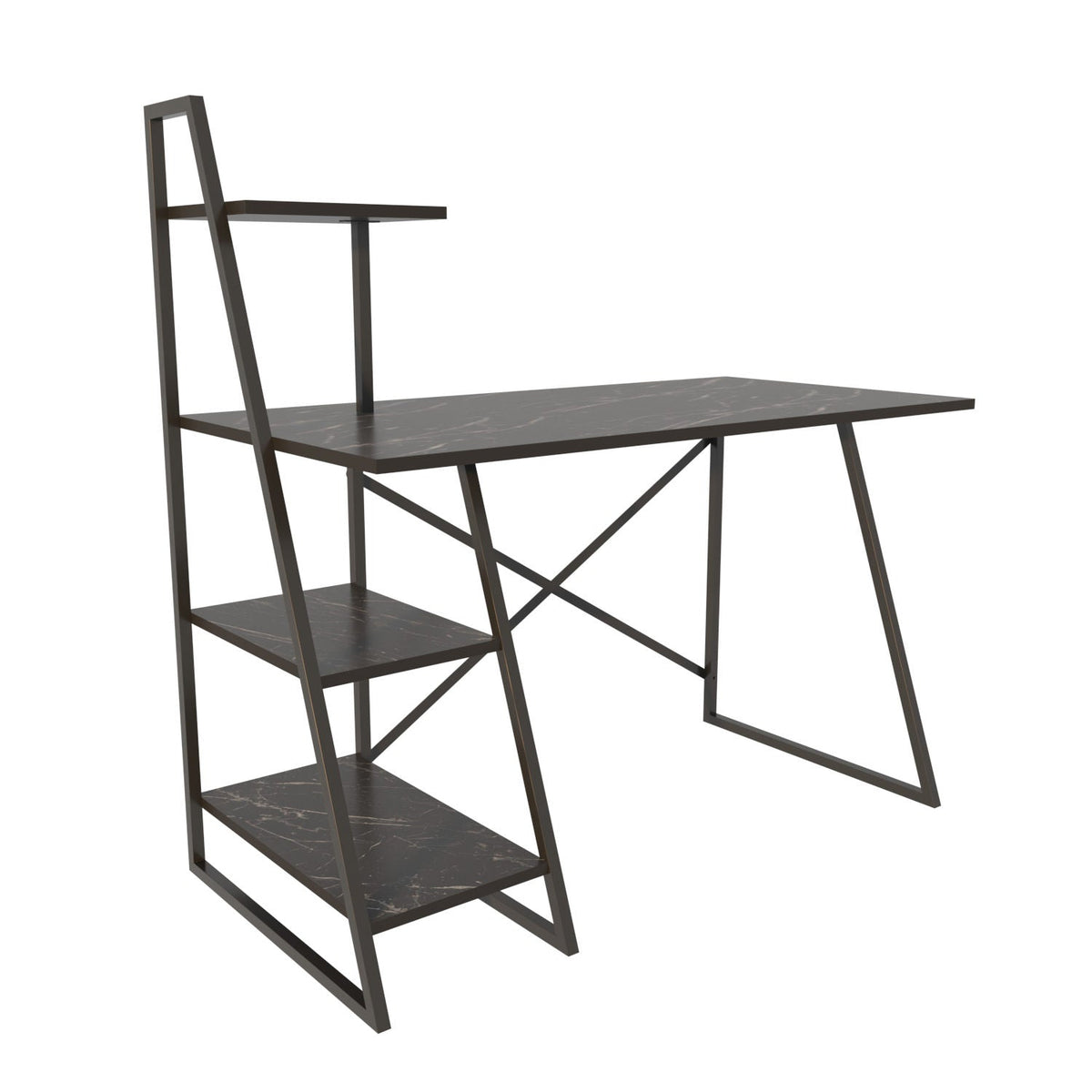Birou Admira, negru, PAL/metal, 120x60x120 cm