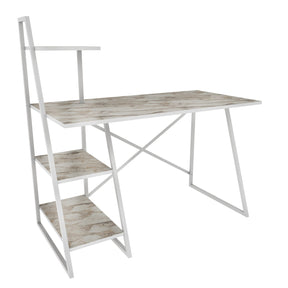 Birou Admira, alb/stejar, PAL/metal, 120x60x120 cm