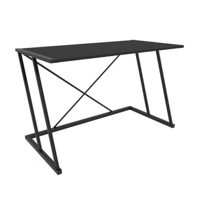Masa birou Adelaide, negru, PAL/metal, 114x60x75 cm