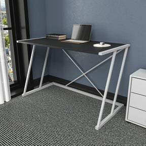 Masa birou Adelaide, gri/alb, PAL/metal, 114x60x75 cm