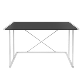 Masa birou Adelaide, gri/alb, PAL/metal, 114x60x75 cm