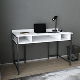 Birou Alma, alb/negru, PAL, 120x60x75 cm
