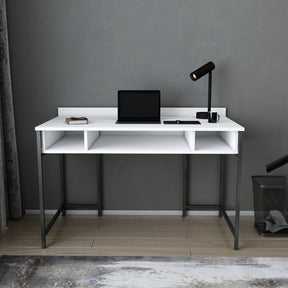 Birou Alma, alb/negru, PAL, 120x60x75 cm
