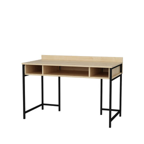 Birou Alma, stejar/negru, PAL, 120x60x75 cm