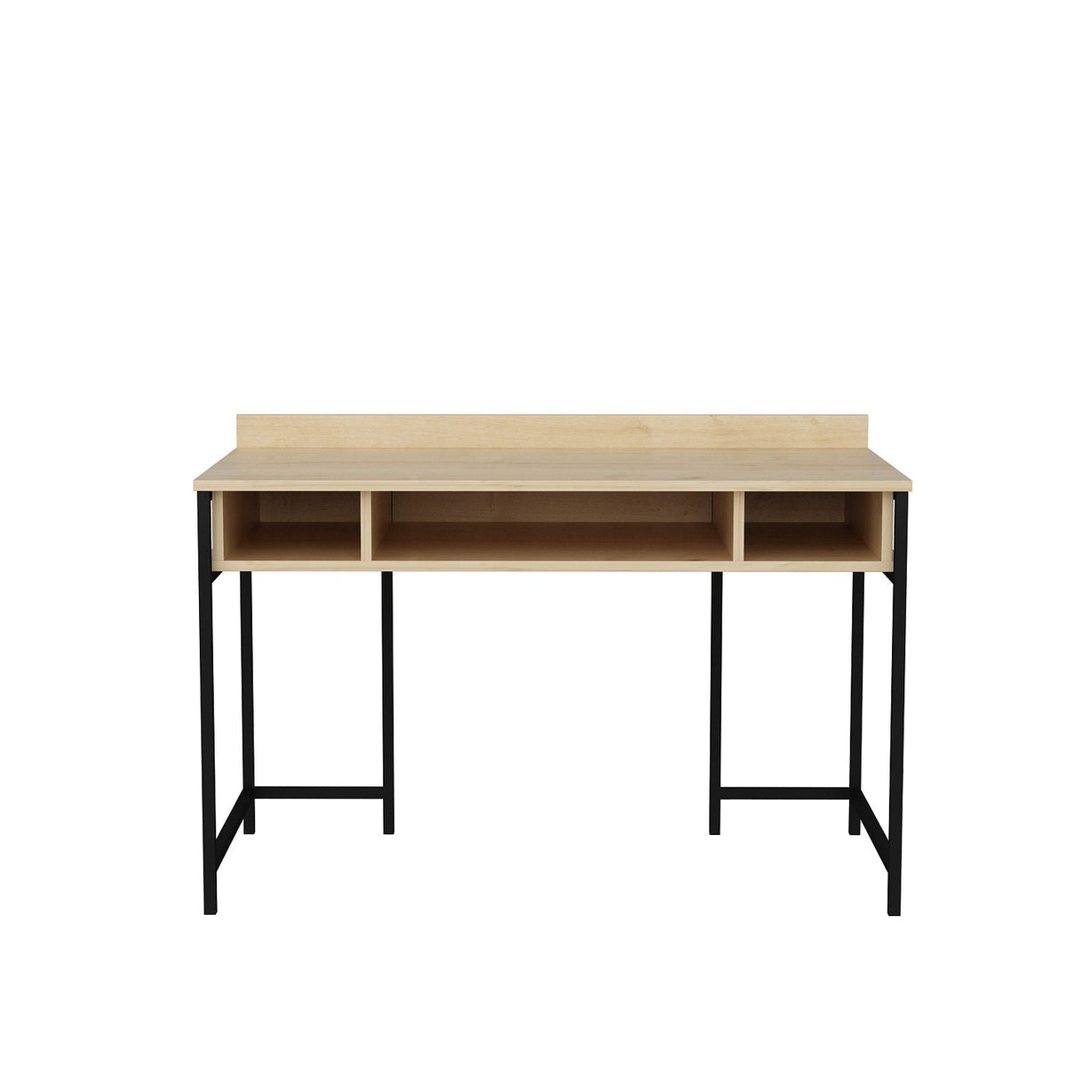 Birou Alma, stejar/negru, PAL, 120x60x75 cm
