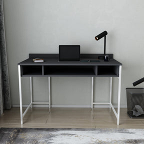 Birou Alma, alb/gri, PAL, 120x60x75 cm