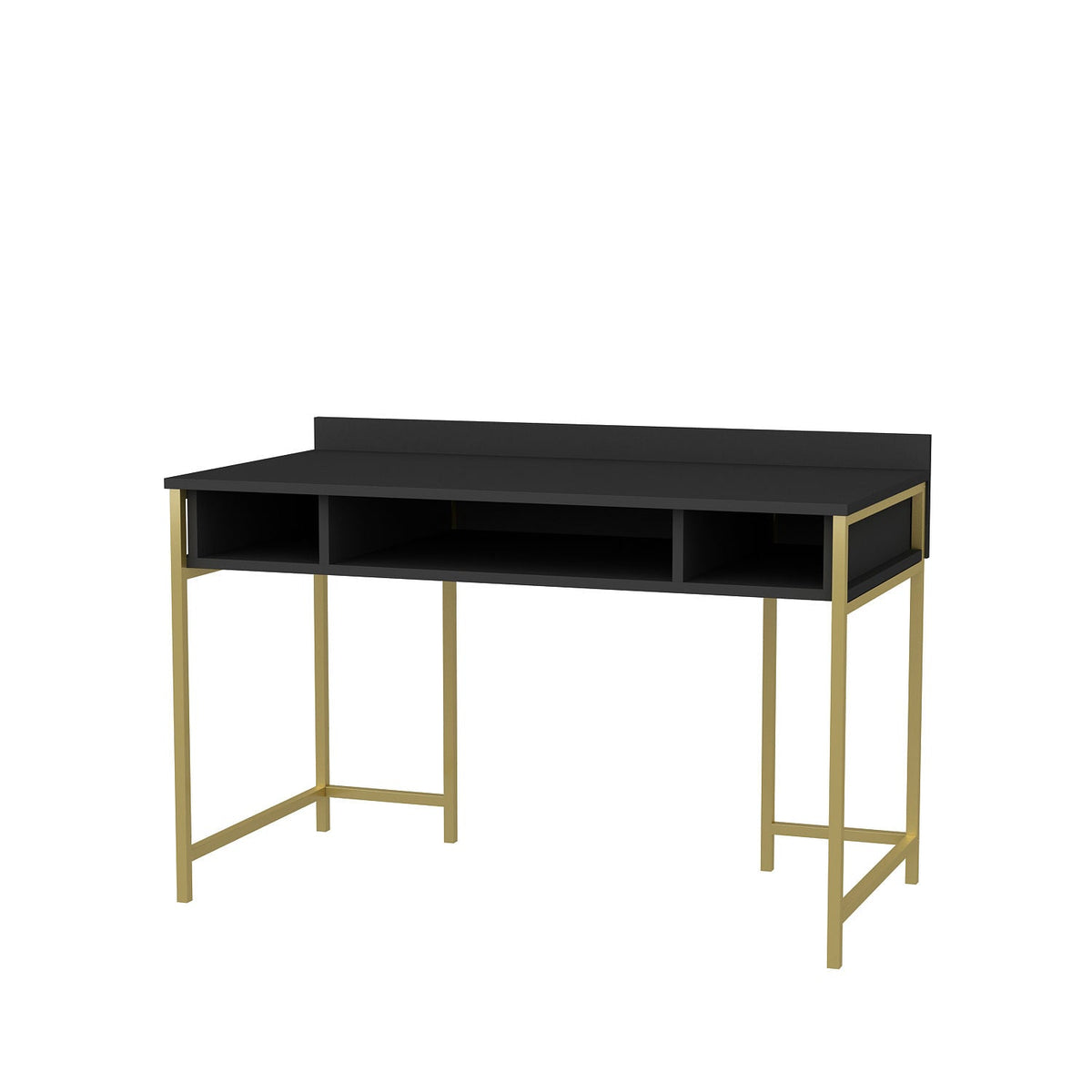 Birou Alma, gri/auriu, PAL, 120x60x75 cm
