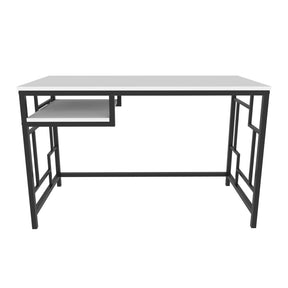 Birou Kennesaw, negru/alb, PAL, 120x60x75 cm