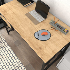 Birou Kennesaw, negru/stejar, PAL, 120x60x75 cm